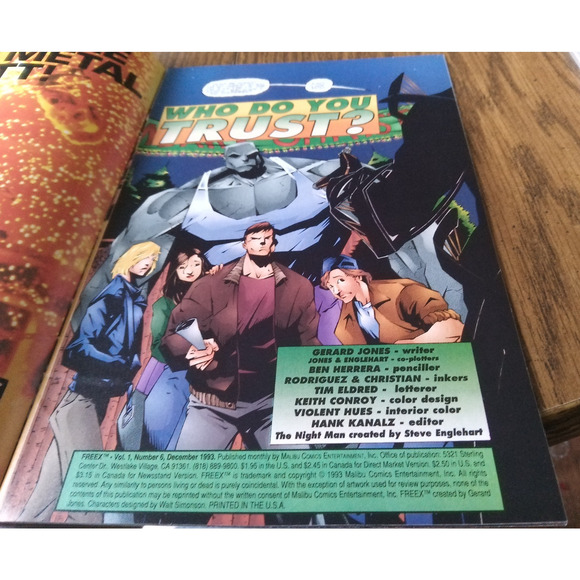 Freex #6 (December 1993 Malibu Comics) - Picture 3 of 3